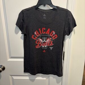 Adidas Chicago Bulls Charcoal Tee